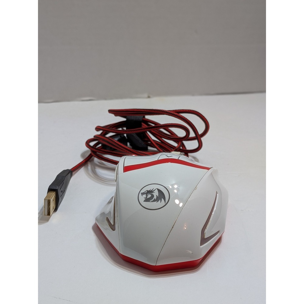 Redragon Gaming Mouse Unisex OS White Good M801 Mammoth 16400 DPI Wired Laser